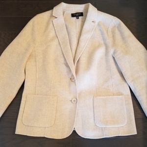 Talbots Wool Oatmeal  (Cream/Tan) Blazer 12p
